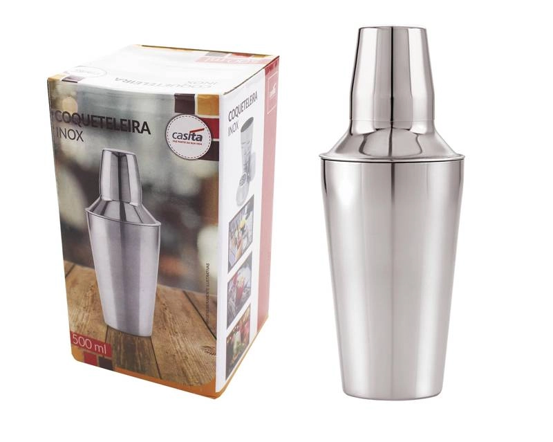Coqueteleira Aco Inox 410 500ml 8x8x22cm Ca09377a Imporiente