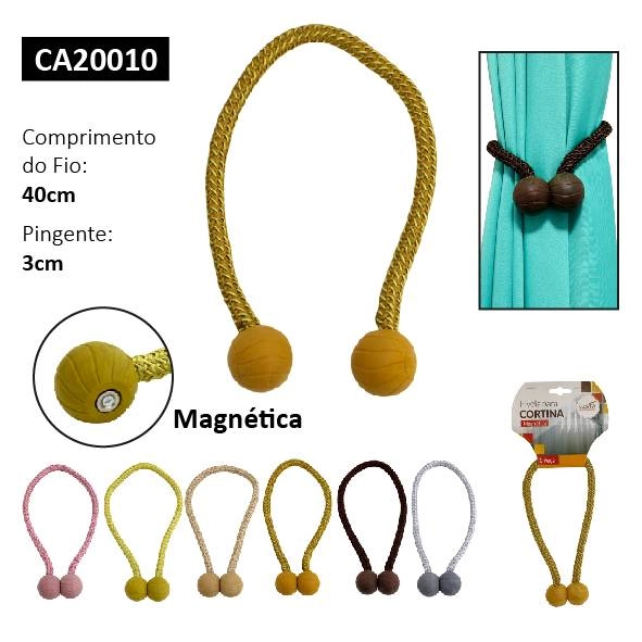 Fivela Para Cortina, Tamanho: Fio 40cm, Pingente 3cm Marca Casita Ref Ca20010