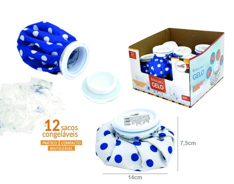 Bolsa Gelo 12 Gelos Artificias 400ml 14x7.5cm Ca09795 Imporiente