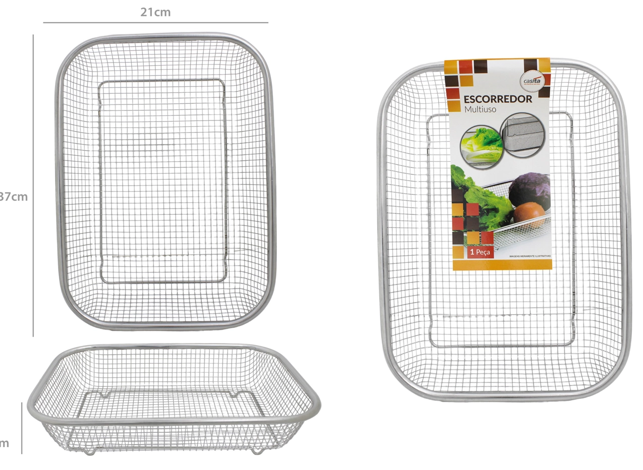 Escorredor Inox 37x21x7cm Ca12444 Imporiente