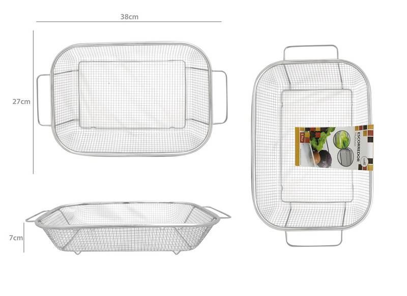 Escorredor Inox 27x38x7cm Ca12448 Imporiente