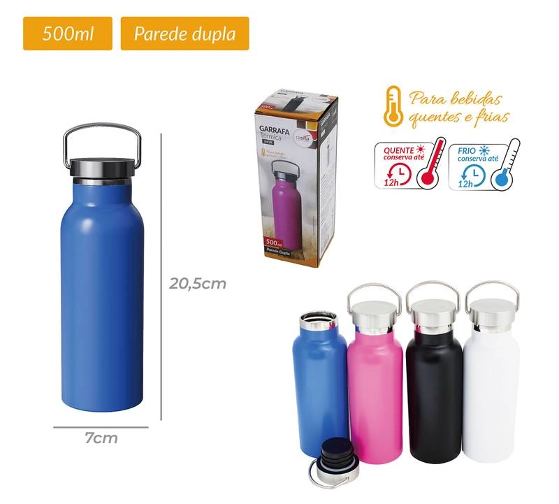 Garrafa Termica Inox 500ml Ca12462 Imporiente