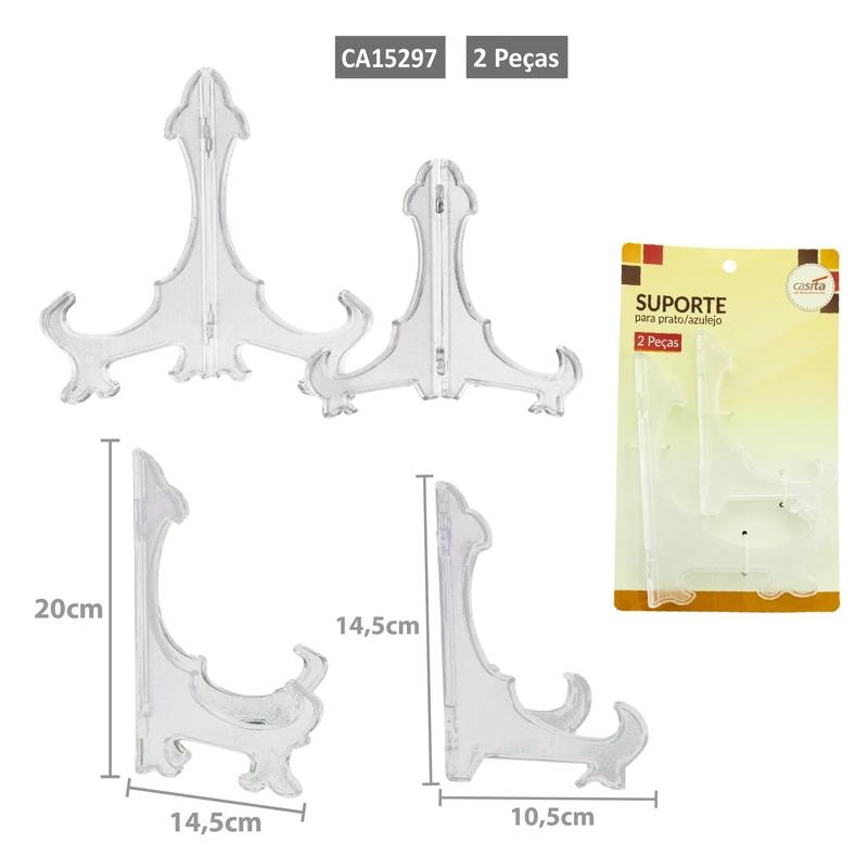 Kit Suporte Azulejo Prato 2pcs 14.5x20cm Ca15297 Imporiente