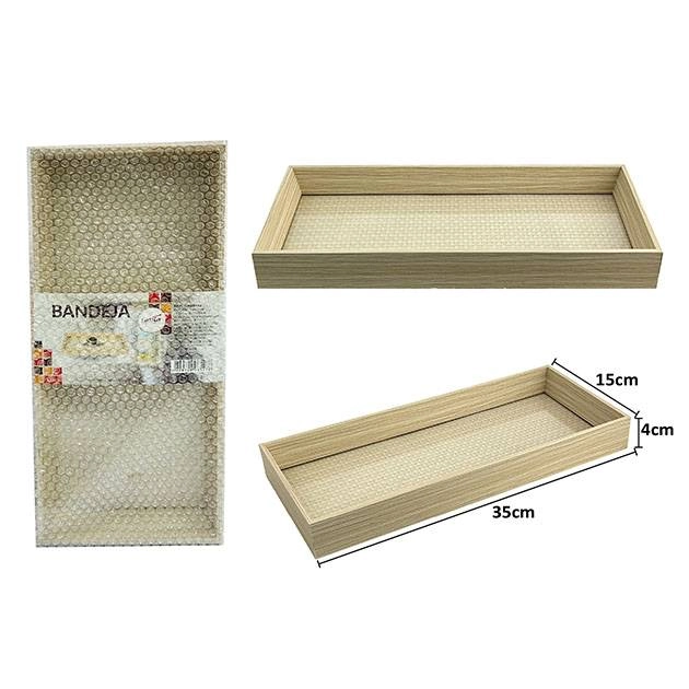 Bandeja Mdf Retangular 35x15x4cm Ca20183 Imporiente