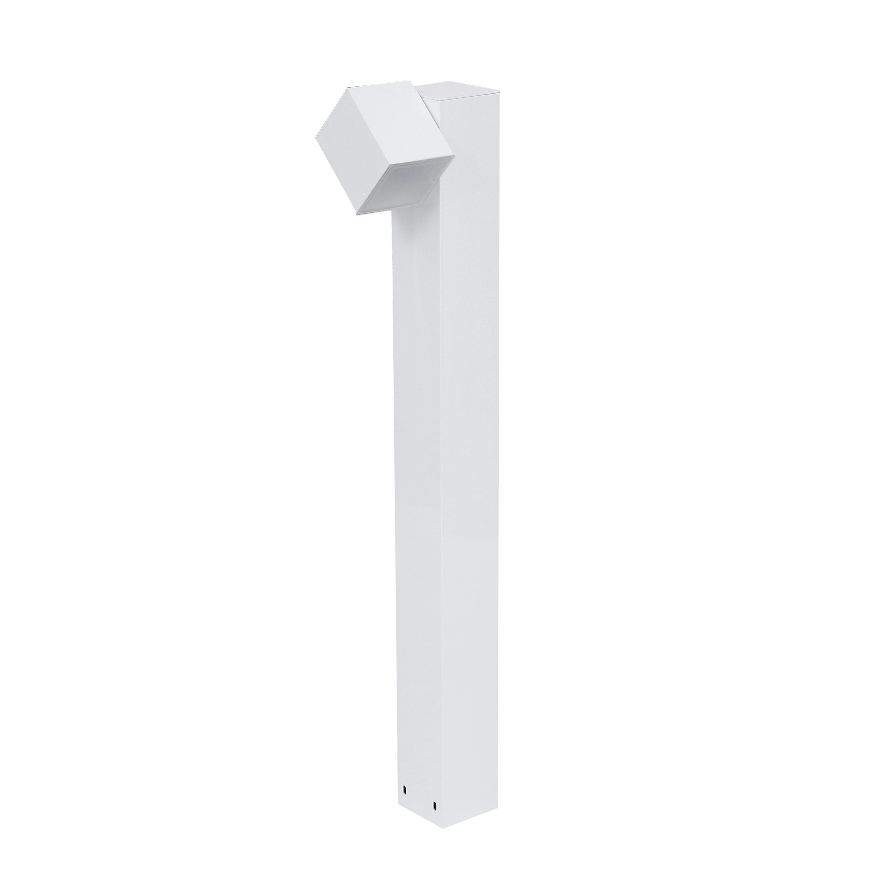 Balizador de Chão Sobrepor Branco Metal IP20 Cube Ideal