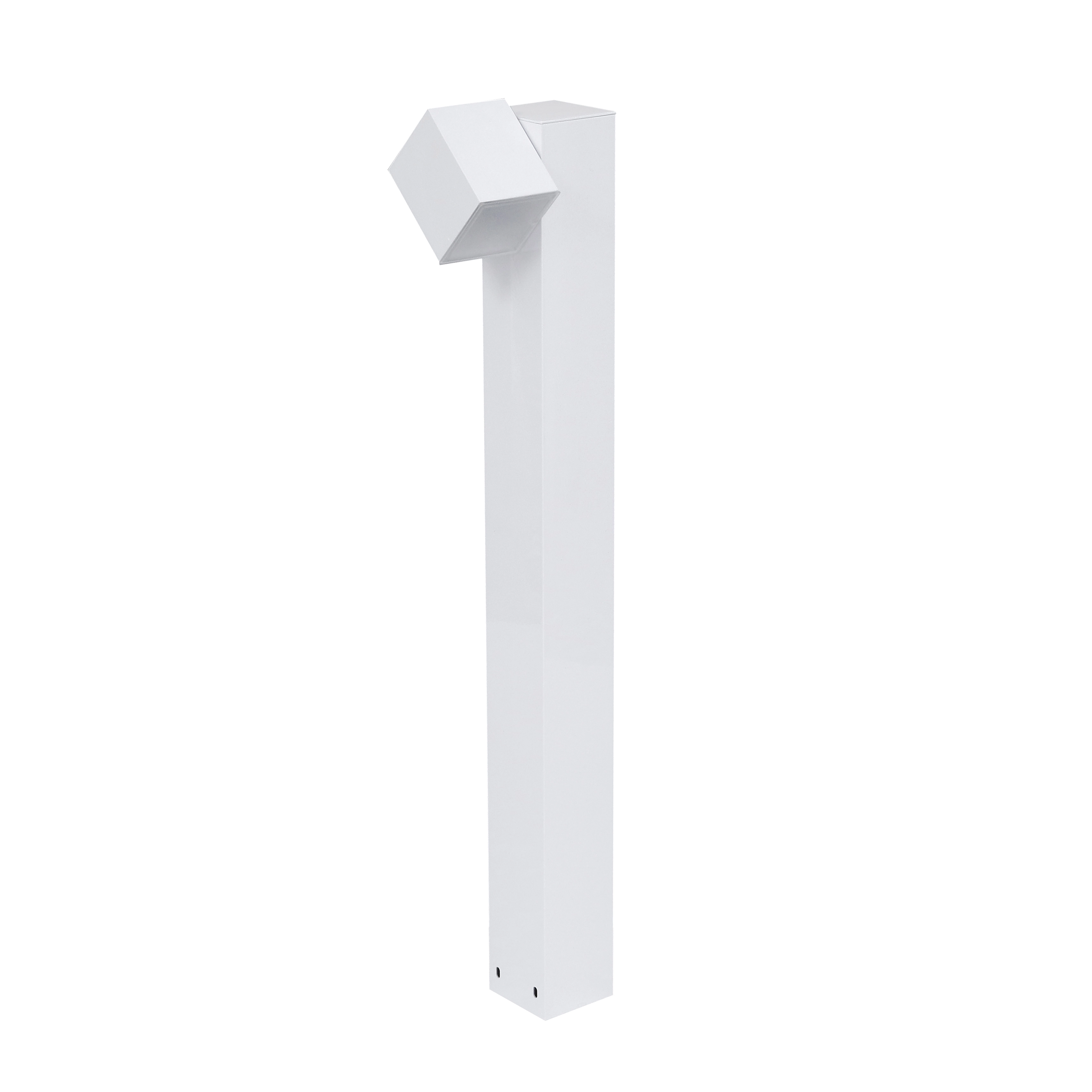 Balizador de Chão Sobrepor Branco Metal IP20 Cube Ideal