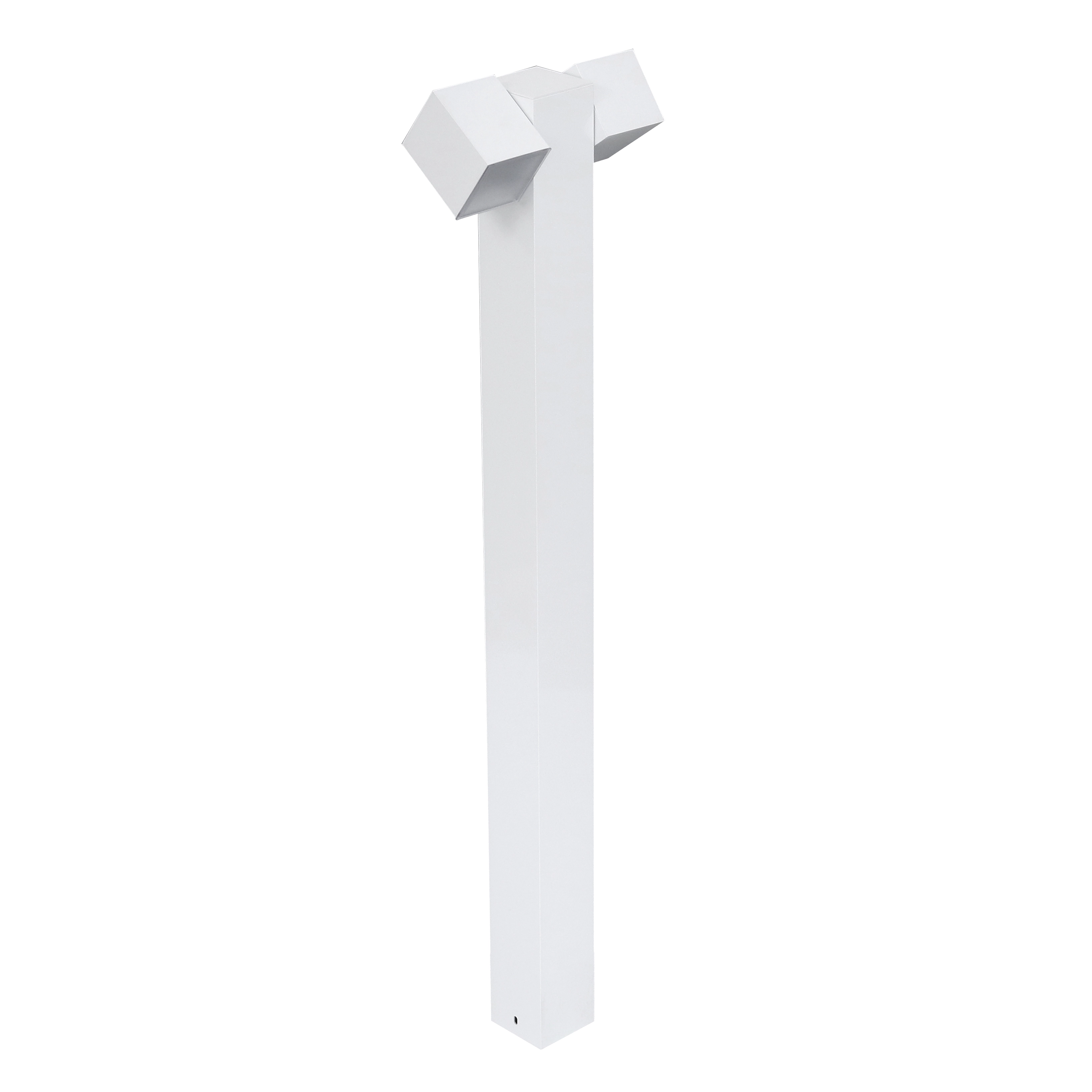Poste de Jardim 2 Lâmpadas Branco Metal 1,00m Ideal