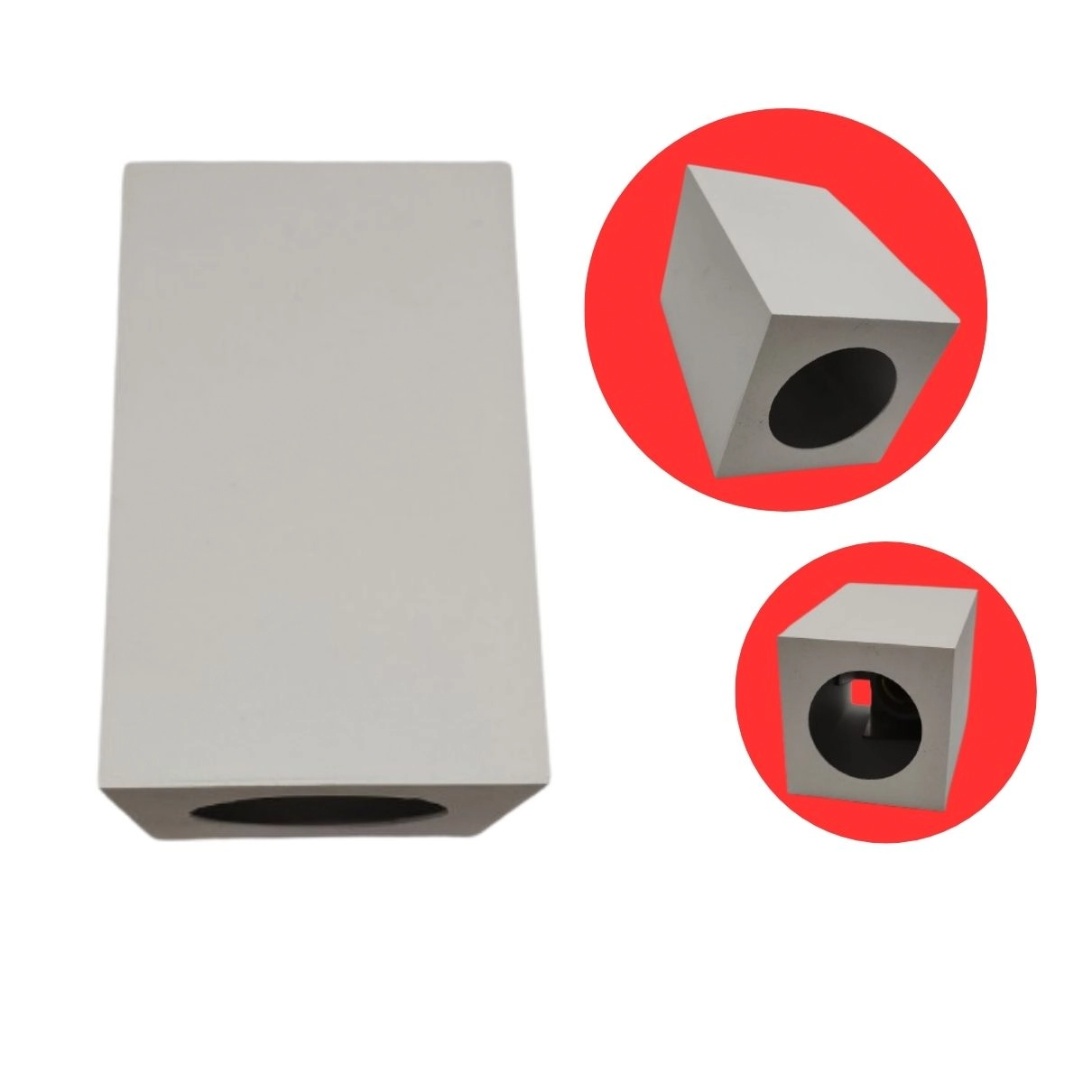 Spot Sobrepor Branco Quadrado Cubo Para Par20