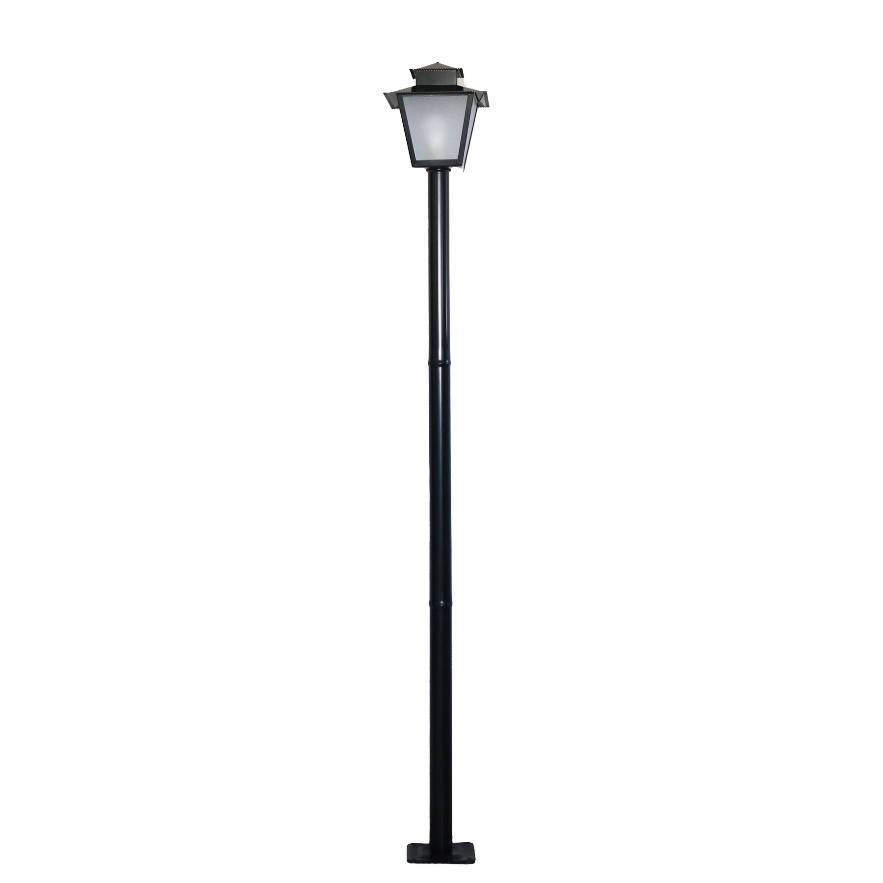 Poste de Jardim 1 Lâmpada Preto Alumínio 1,75m PA-7 Ideal Iluminação