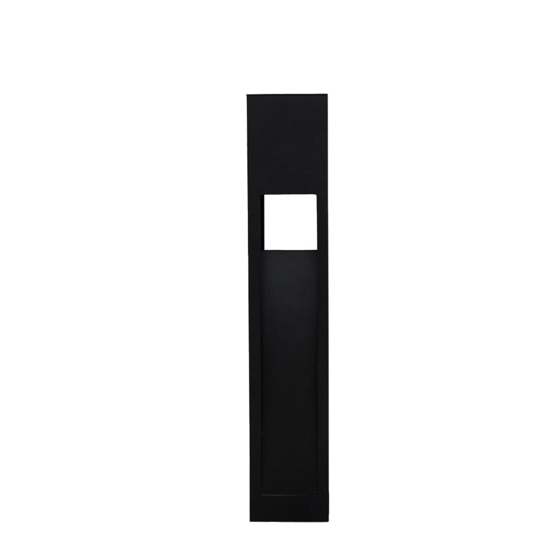 Balizador de Sobrepor Preto Externo Microtexturizado Alumínio IP44 40cm Flash Ideal Iluminação
