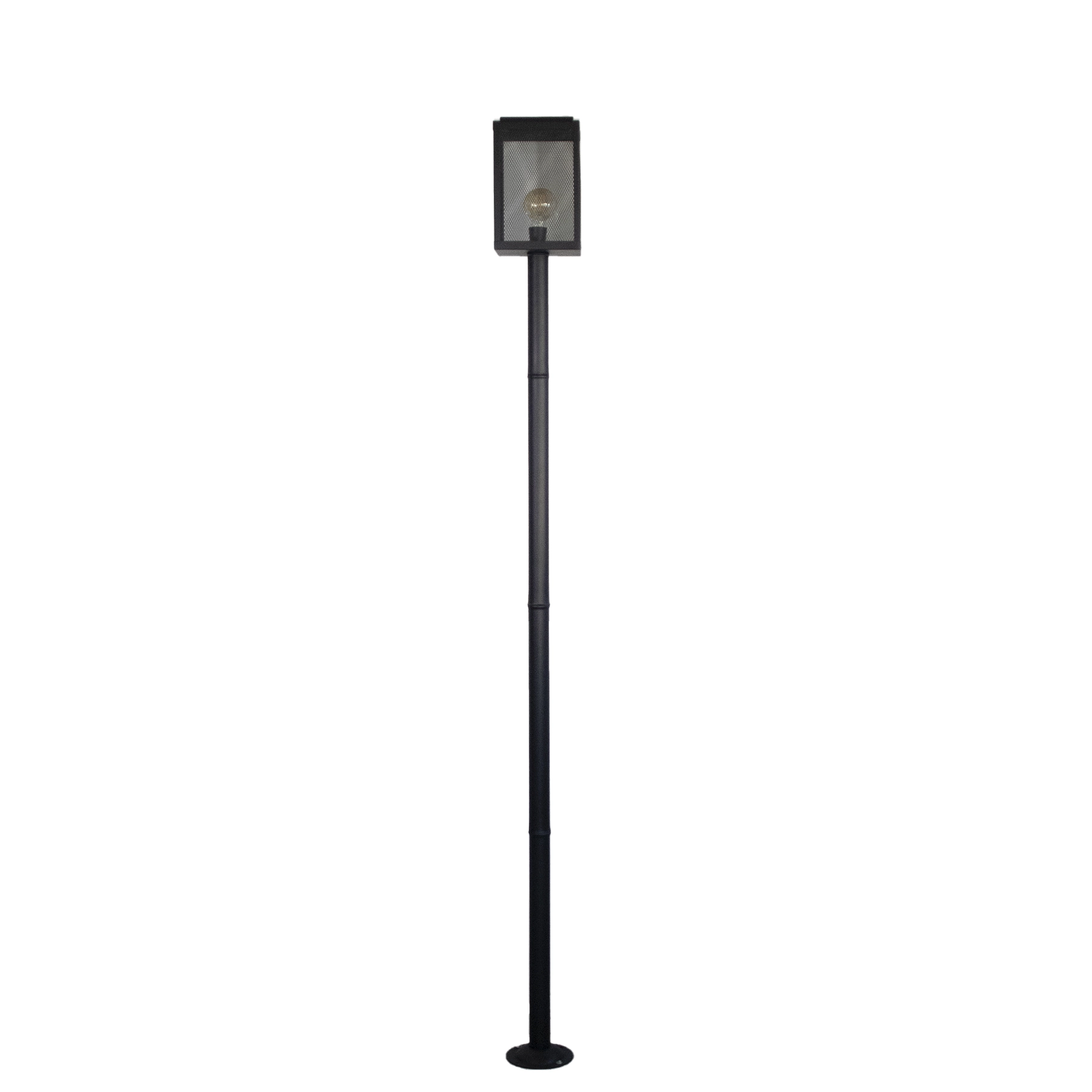 Poste para Jardim 1 Lâmpada Preto Microtexturizado Metal 1,76m Ideal Iluminação
