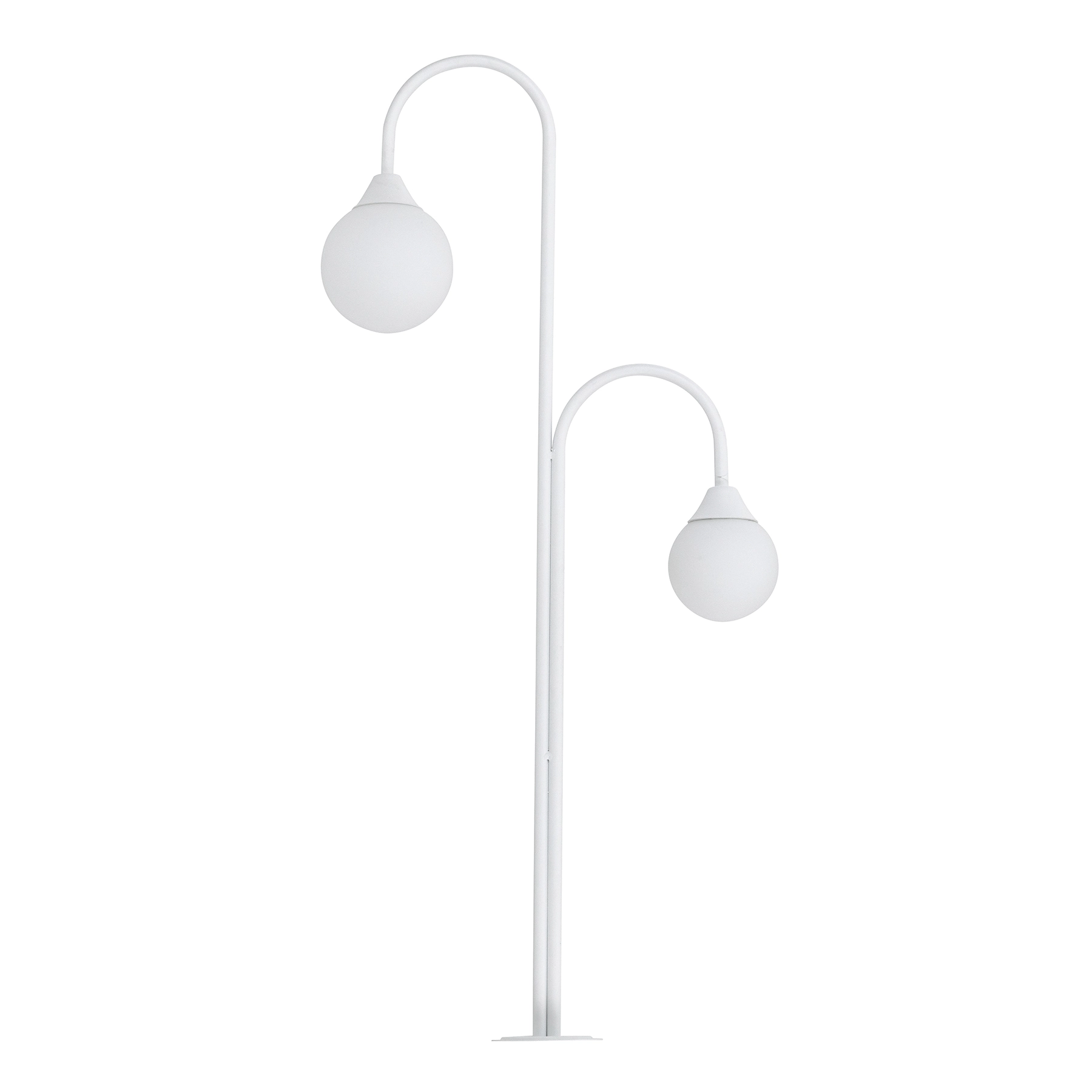 Espeto Balizador 2 Lâmpadas Branco Arco Alumínio 0,90m Ideal Iluminação