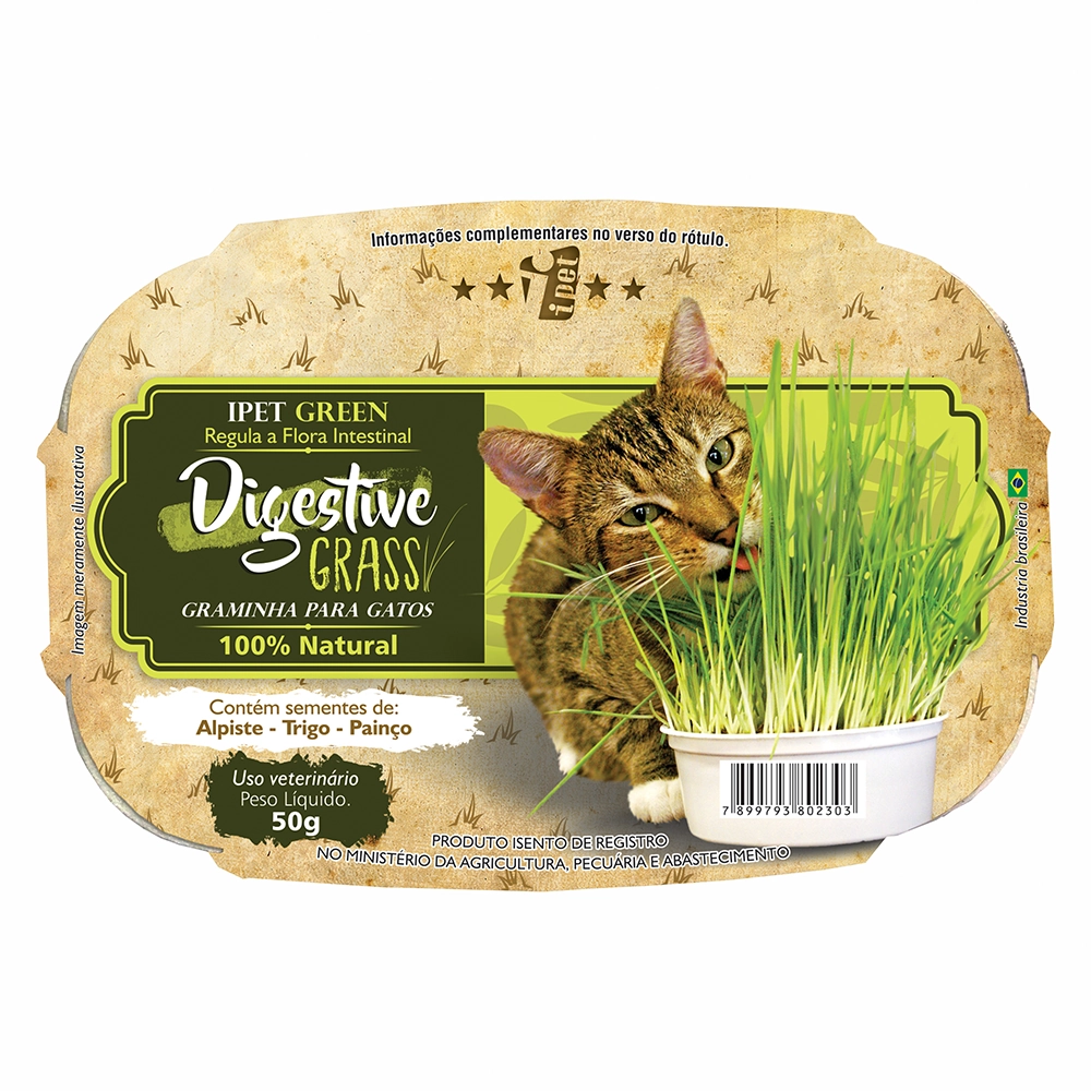 Grama Digestive Ipet P/gatos 50g