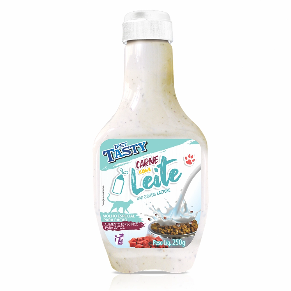 Molho Ipet Tasty P/gatos 250g Leite/carne
