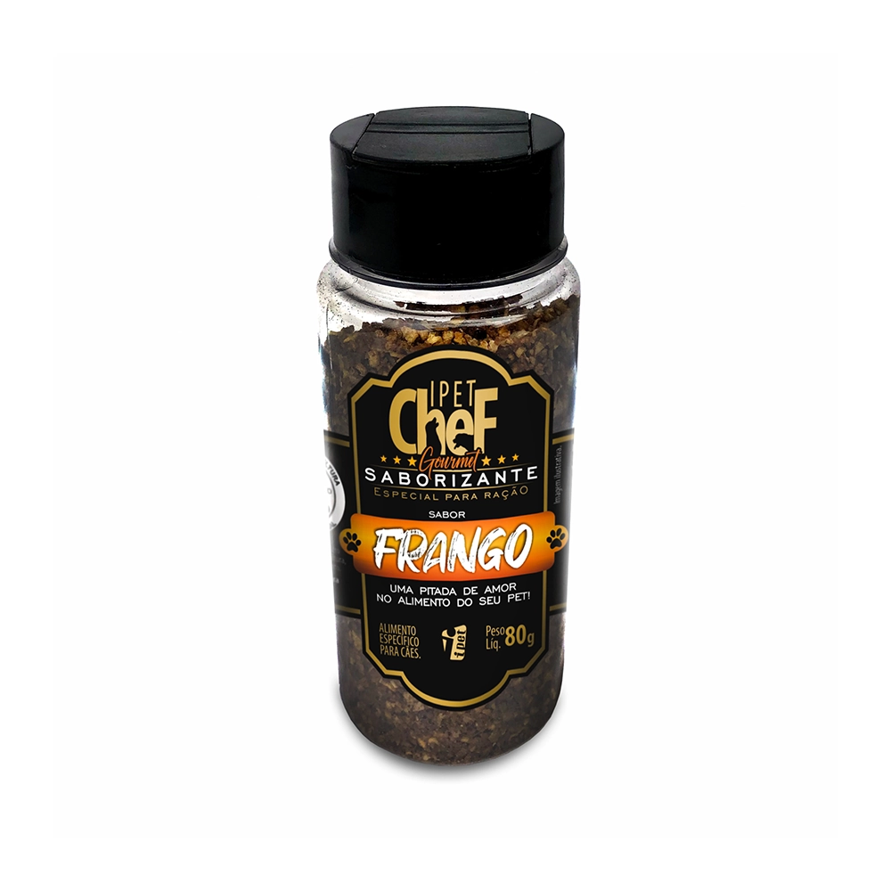 Saborizante Para Ração Ipet Chef Gourmet Especial Frango Para Cães 80 G