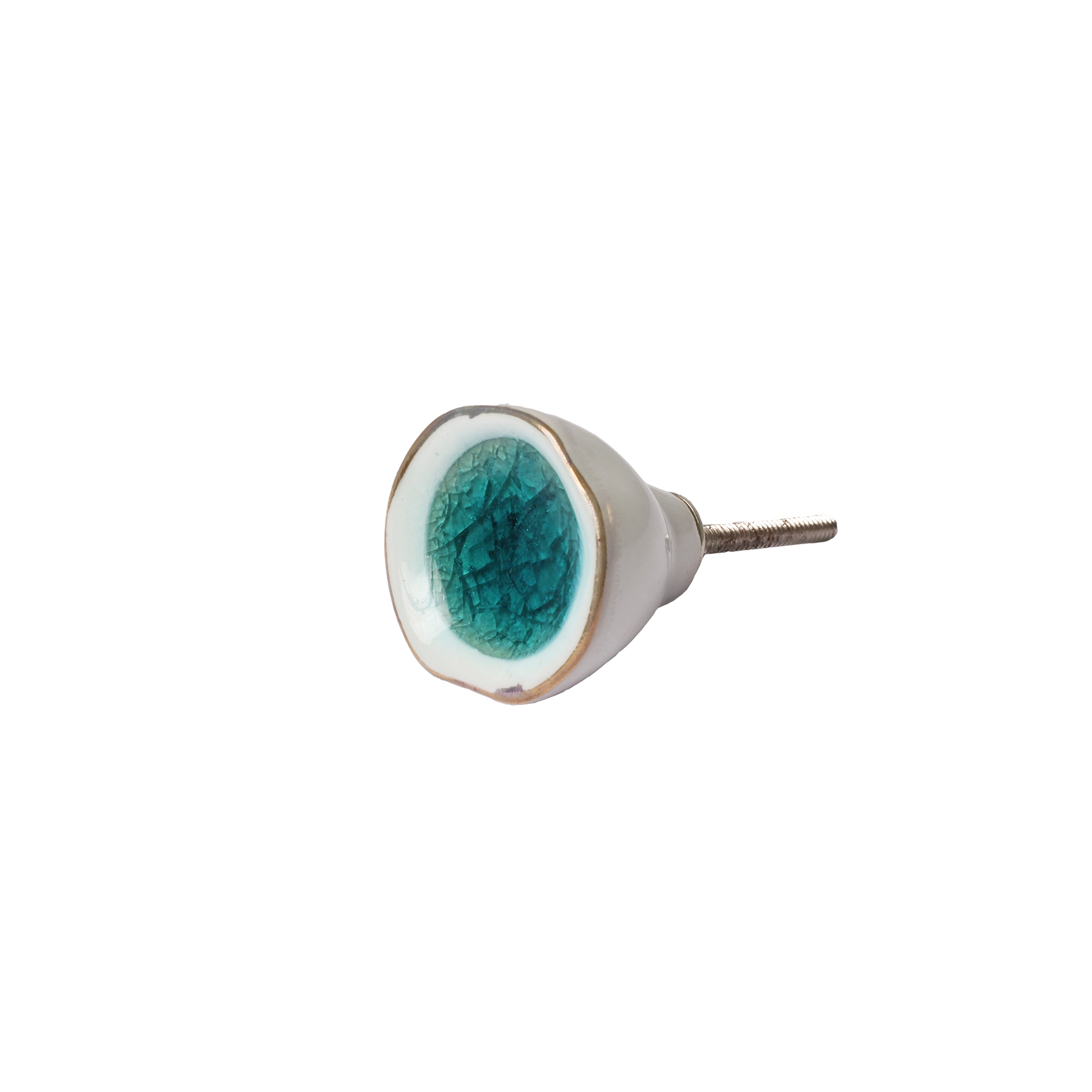 Puxador para Móveis Cerâmica 40mm Azul 4 peças Vênus Victrix