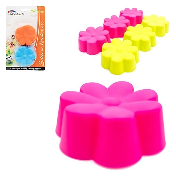 Forma De Silicone P/cupcake Flor 8x3cm C/