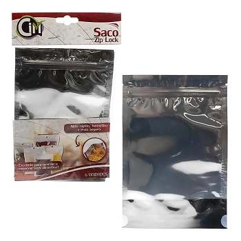 Saq Zip 20x14cm C.6pcs P.aliment Frente Transp Cimtoy