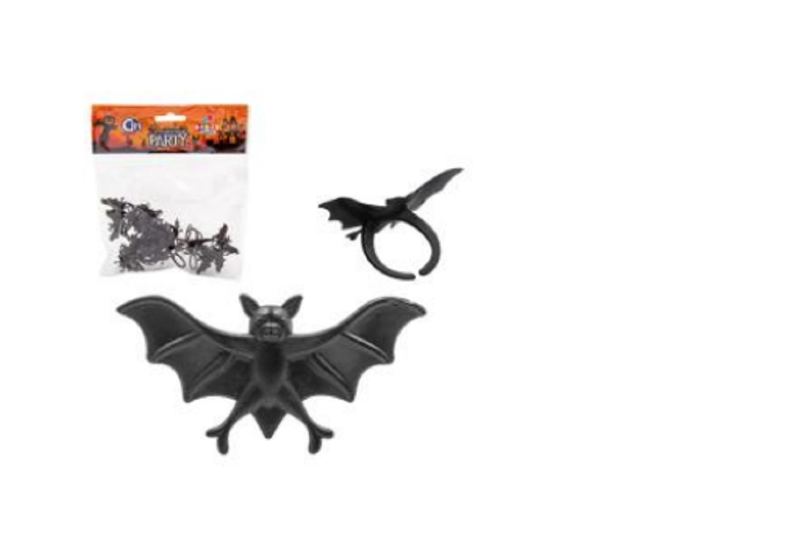 Enfeite Halloween Anel Morcego Plast. C/12 3,5x2cm Ref.ns329569 Cim