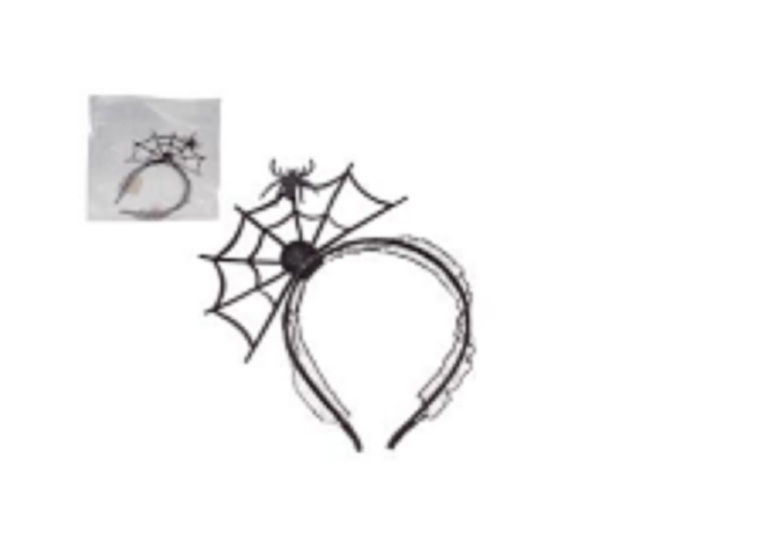 Tiara Halloween C/teia De Aranha 20x20cm Opp Bag Plast. Ref.ns347222 Cim