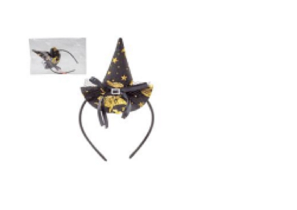 Tiara Halloween C/chapeu De Bruxa 12x25cm Opp Bag Plast. Ref.ns347223 Cim