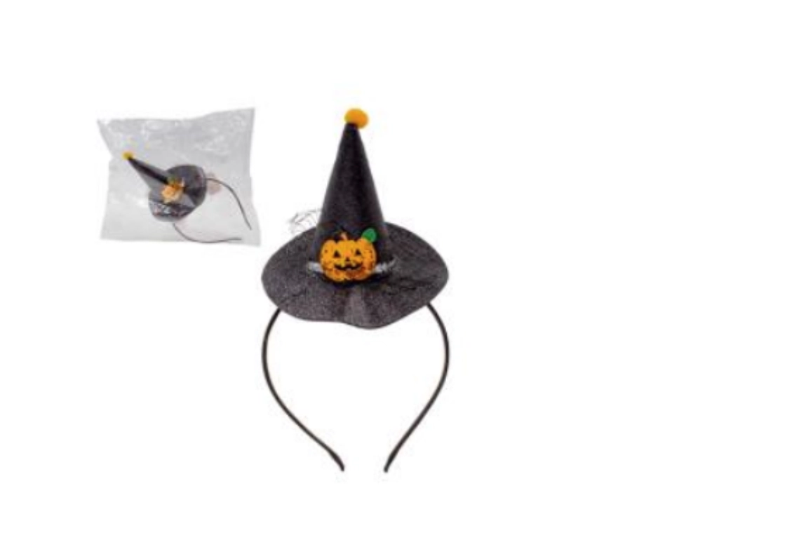 Tiara Halloween C/chapeu De Bruxa 15x35cm Opp Bag Plast. Ref.ns347223 Cim