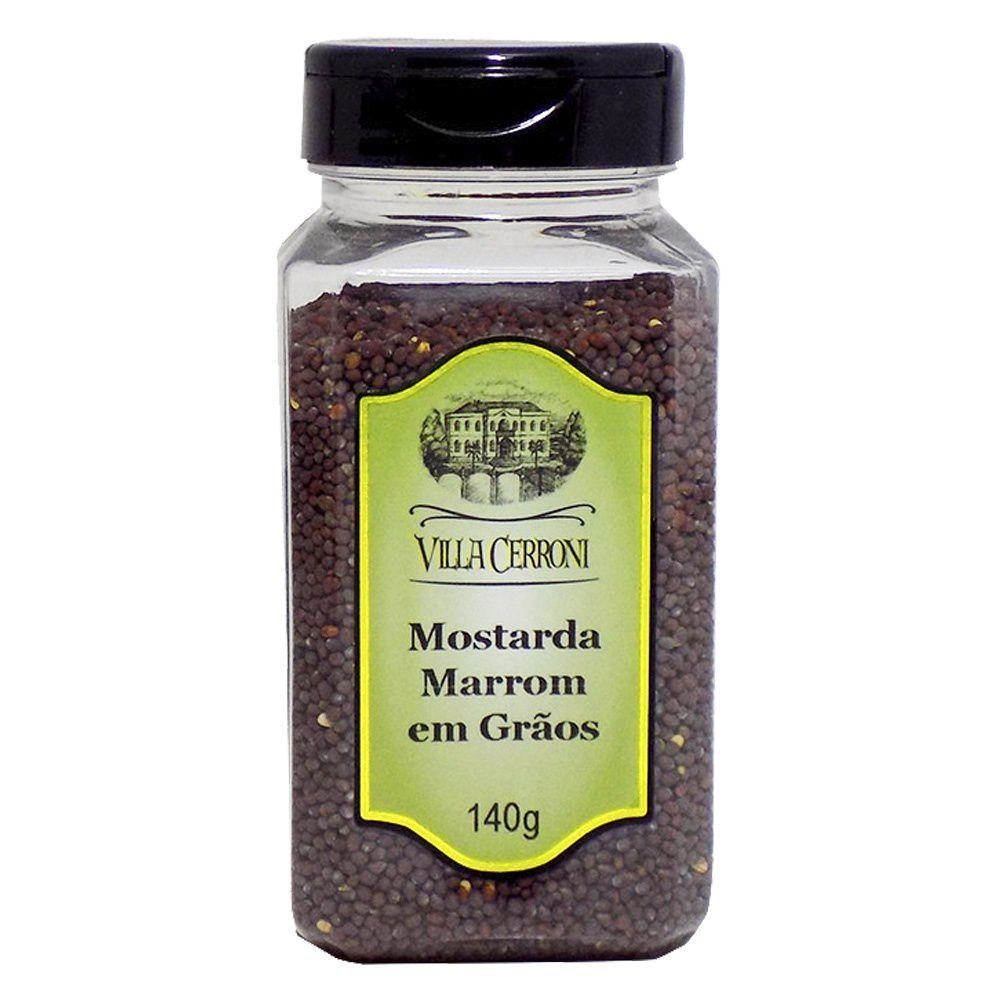 Mostarda Marrom em Grãos - Villa Cerroni - 140 g