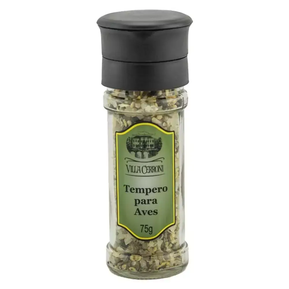 Tempero para Aves - Moedor Reutilizável - Villa Cerroni - 75 g