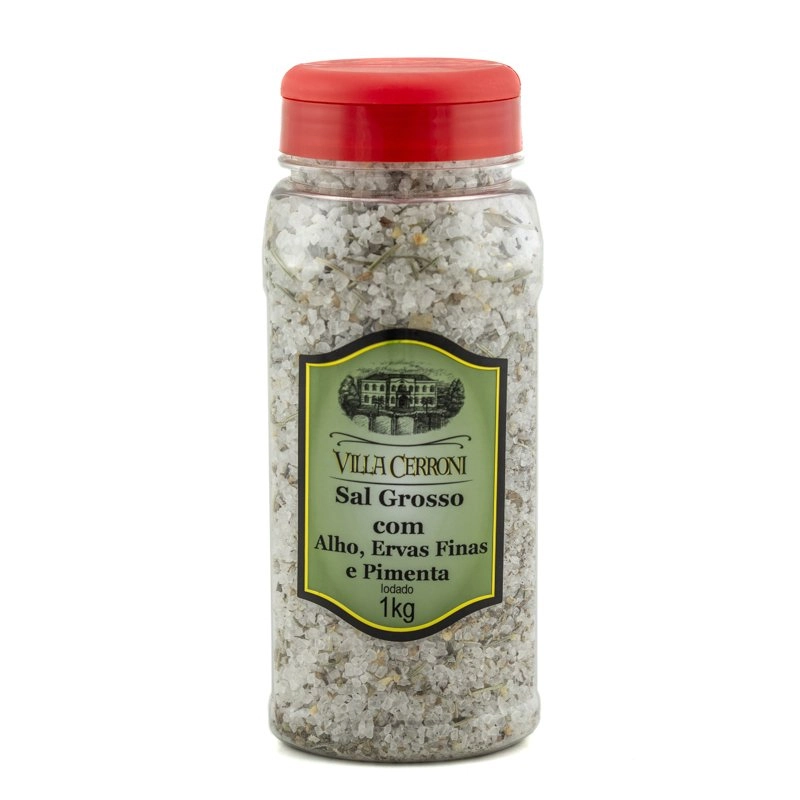 Sal Grosso com Pimenta Preta - Villa Cerroni - 1 kg