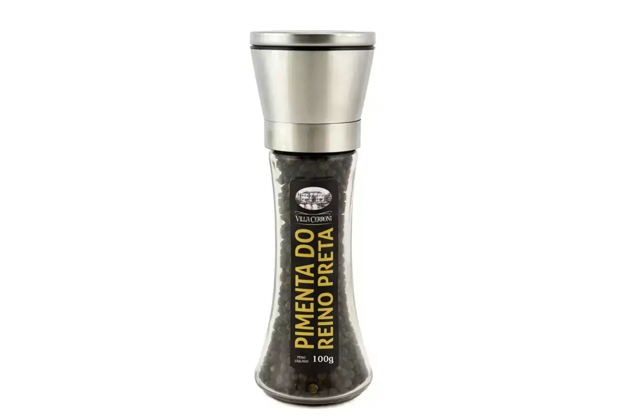 Pimenta Preta em Grãos  - Moedor Inox 100 gr