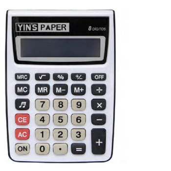 Calculadora De Mesa Prata/preto Ref.yp7314