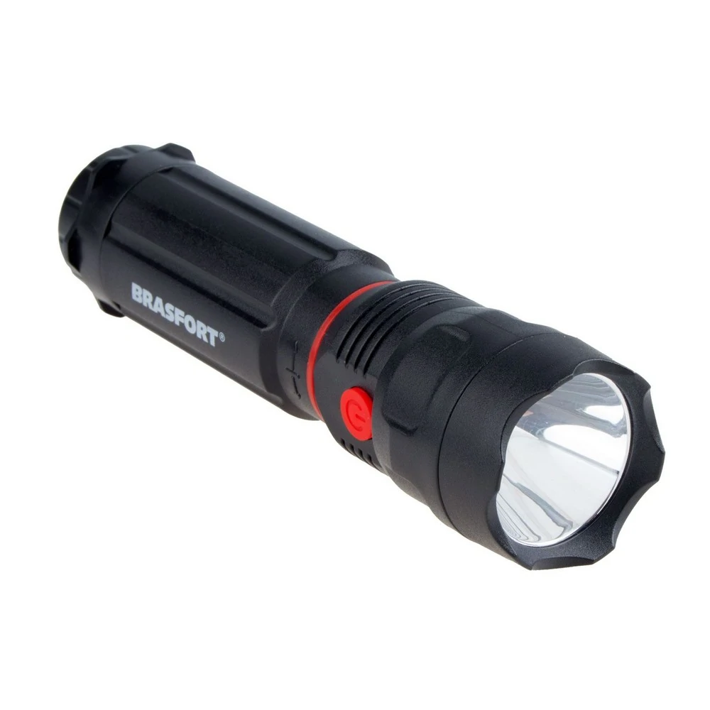 Lanterna de Mão com Led de Luz Auxiliar - BRASFORT 7841