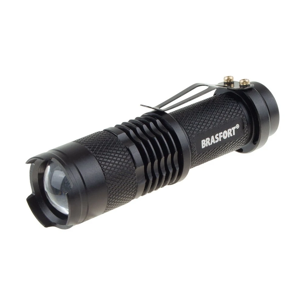 Mini Lanterna de Alumínio Zoom Led 1AA - BRASFORT 7866
