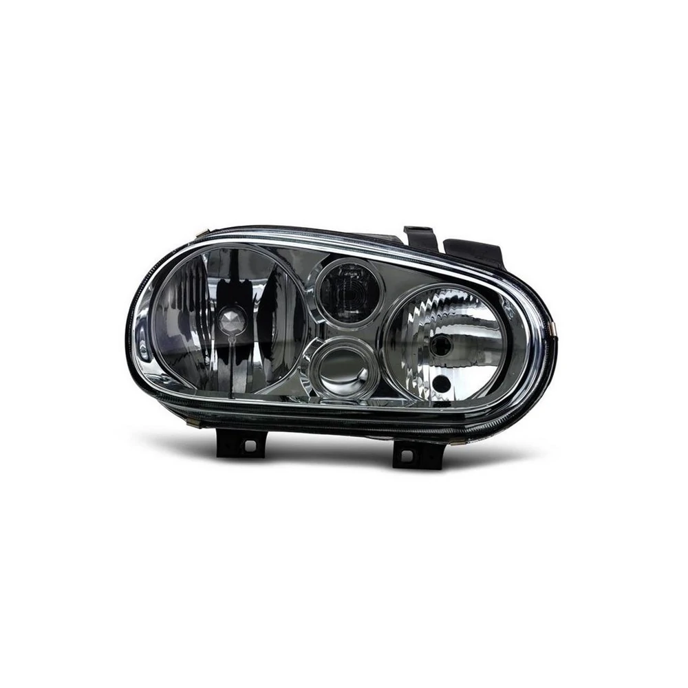 Farol Principal VOLKSWAGEN GOLF Lado Direito Máscara Negra Regulagem Manual sem Auxiliar - CAMBUCI IMPORTS 035514