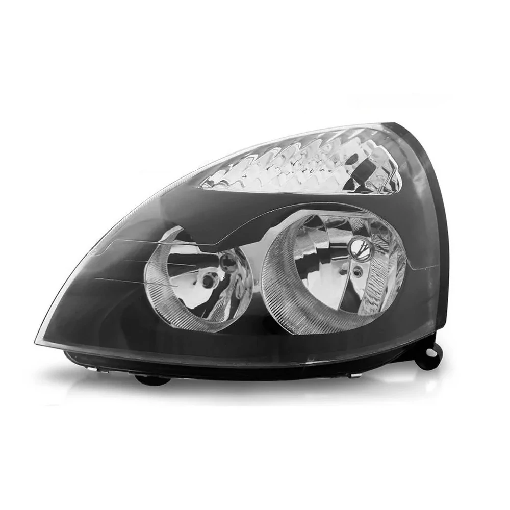 Farol Principal RENAULT CLIO Lado Esquerdo Máscara Negra Regulagem Elétrica sem Motor - TYC 206358052V