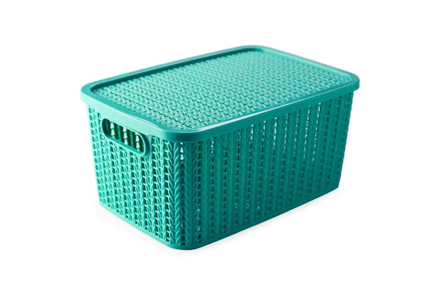 Caixa Organizadora Azul Trama 8l Plasútil