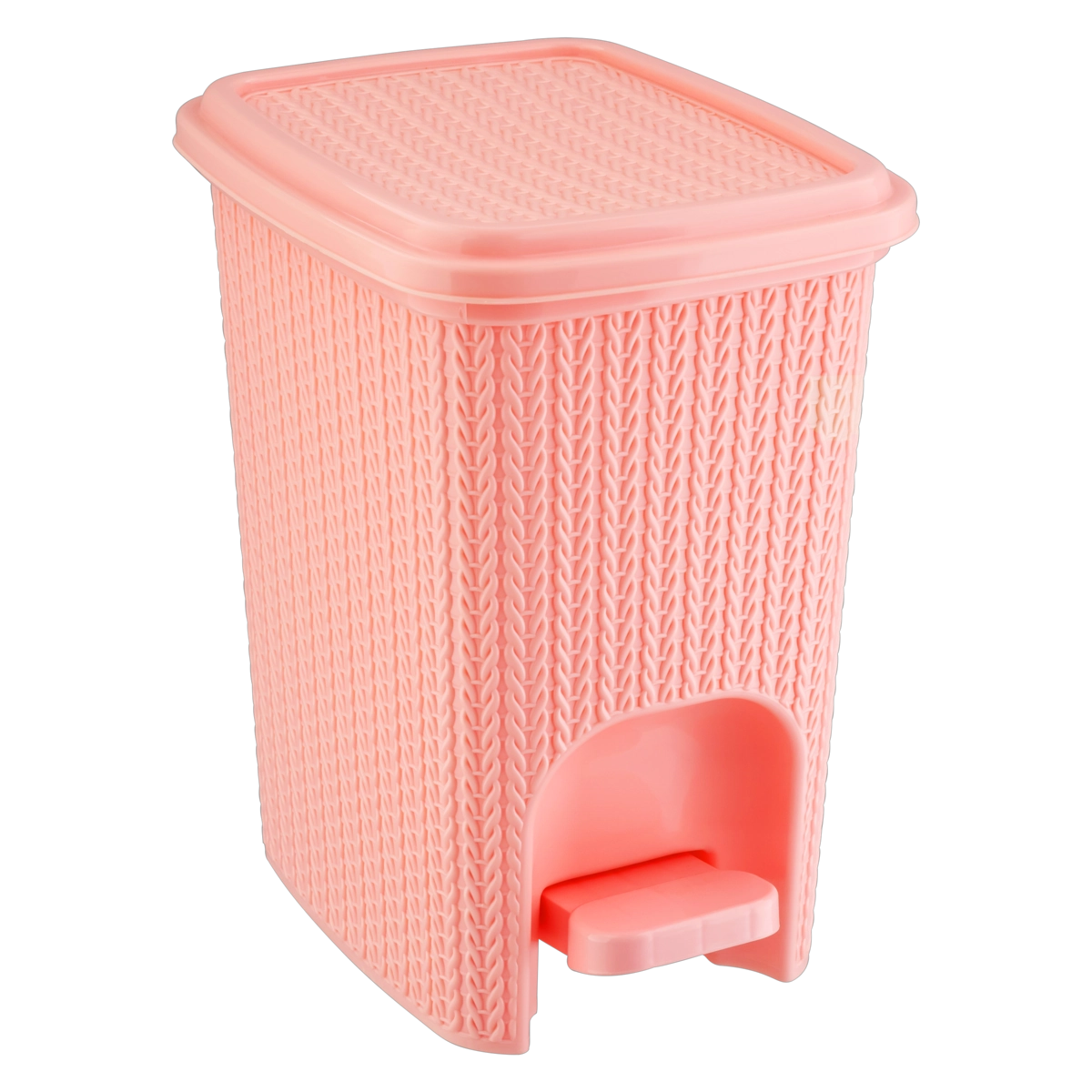 Lixeira Com Pedal Trama Rosa Quartzo 7l Plasútil