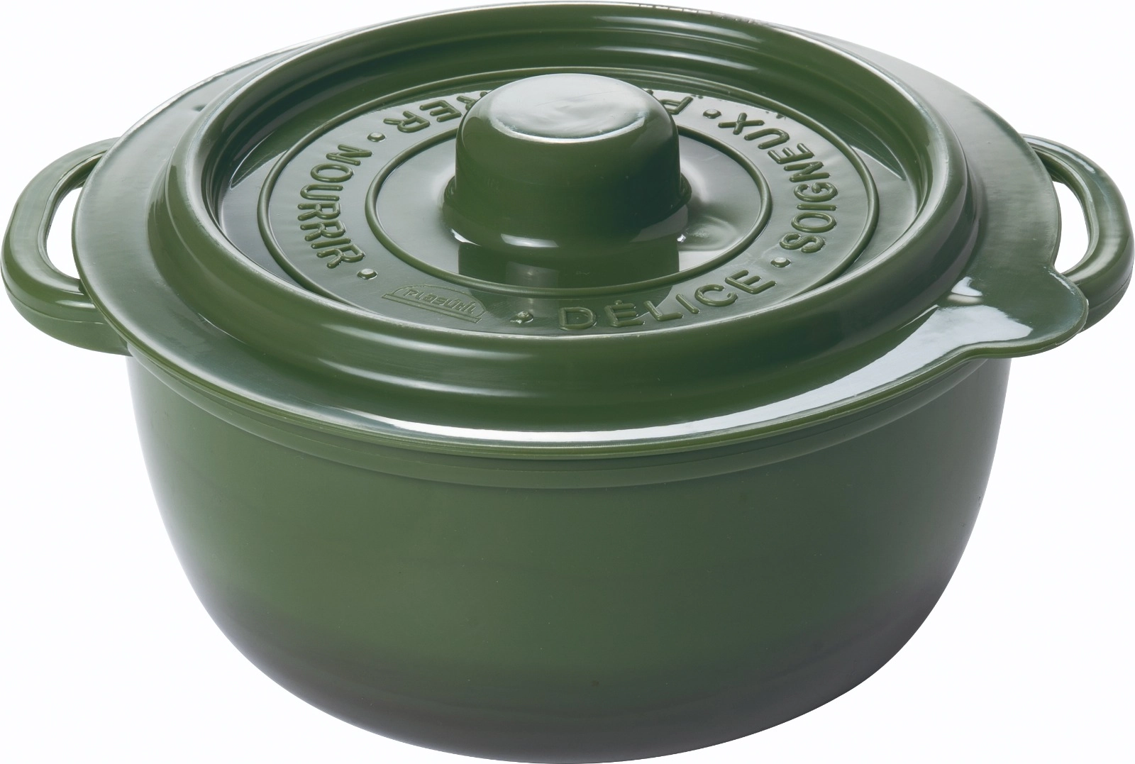 Pote Supreme Redondo Verde Militar 950ml 18341 Plasutil