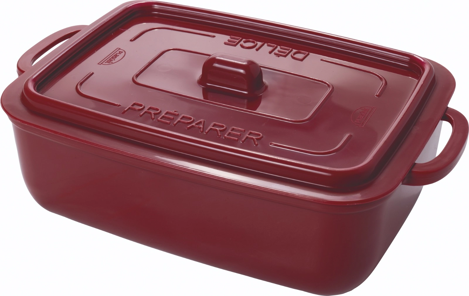 Pote Supreme Retangular Vermelho Cereja 1.12l 18338 Plasutil