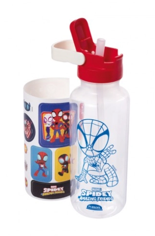 Garrafa Fun Tampa Automatica Spidey 600ml 16705 Plasutil
