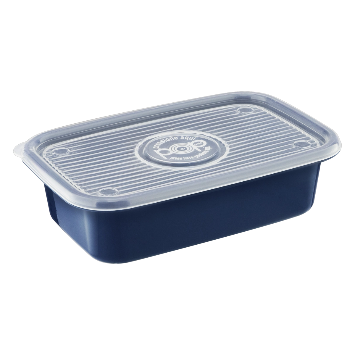 Pote Plástico Azul Intenso Retangular 1,2l Plasútil Pop