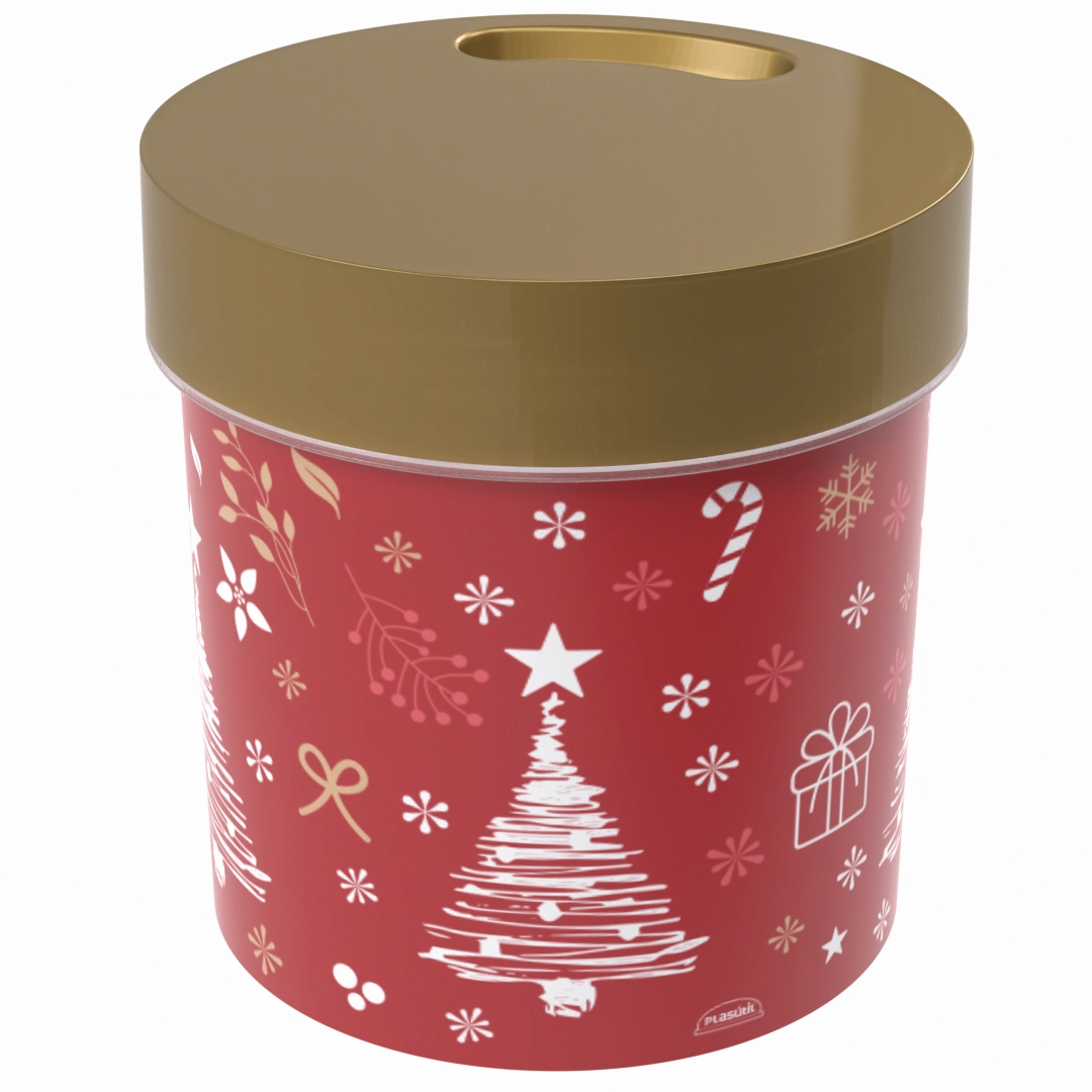 Porta Mantimento Redondo 2.5l Natal 2023 14870 Plasutil