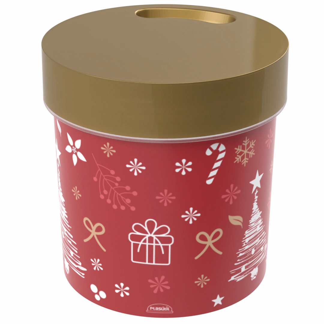 Porta Mantimento Redondo 1.8l Natal 2023 14869 Plasutil