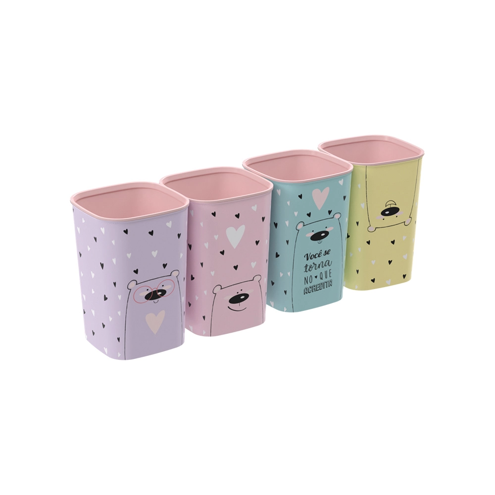 Porta Canetas Dec Cute 4pcs 14753 Plasutil