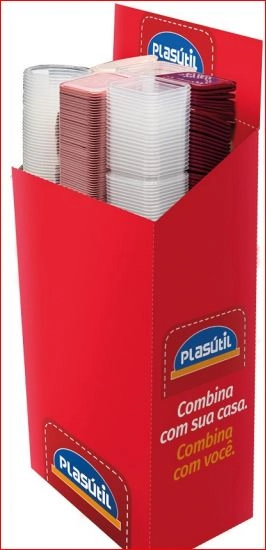 Pote Plástico Retangular 450ml Plasútil 460 Unidades