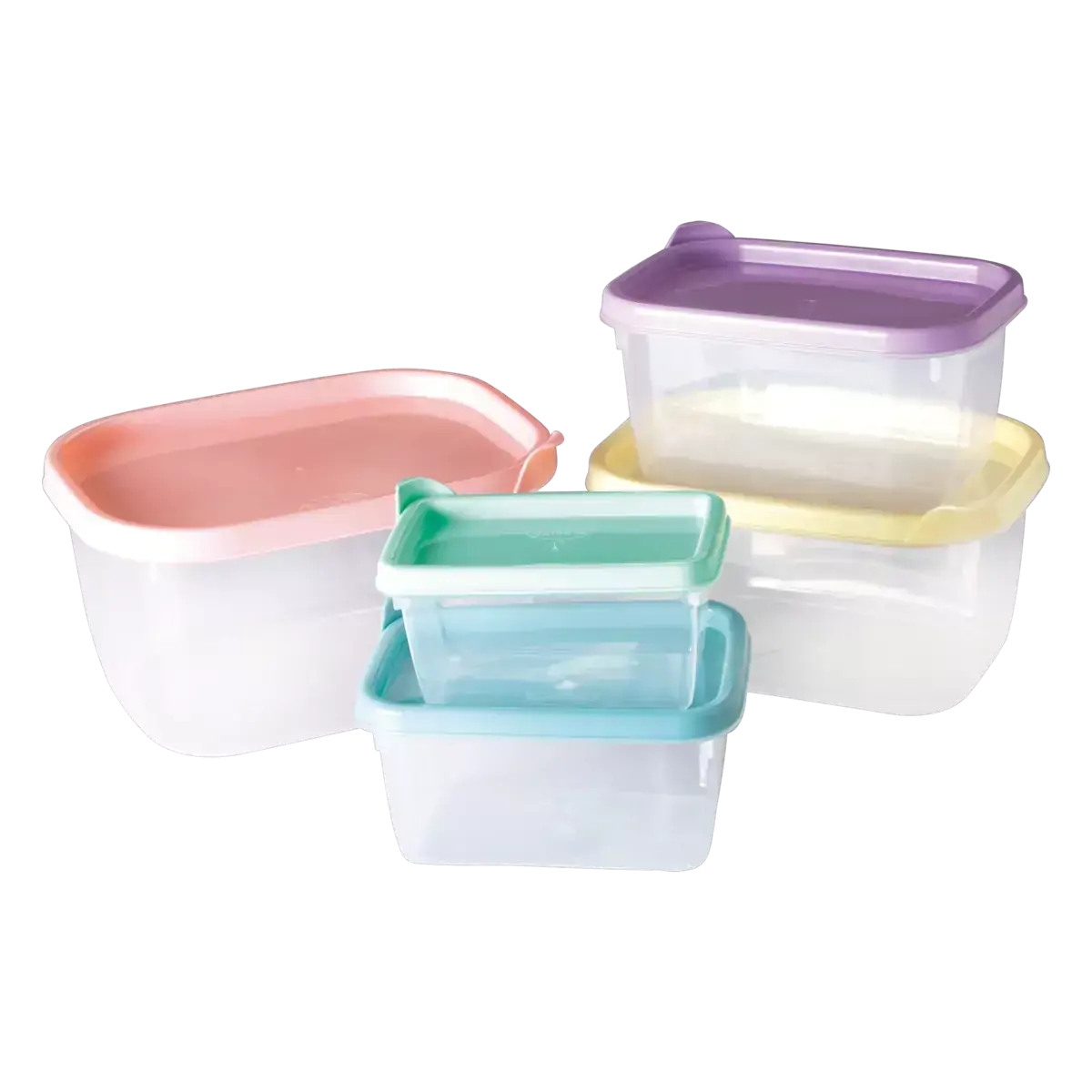 Conjunto Pote Plástico Retangular Plasútil 50 Conect 5 Unidades