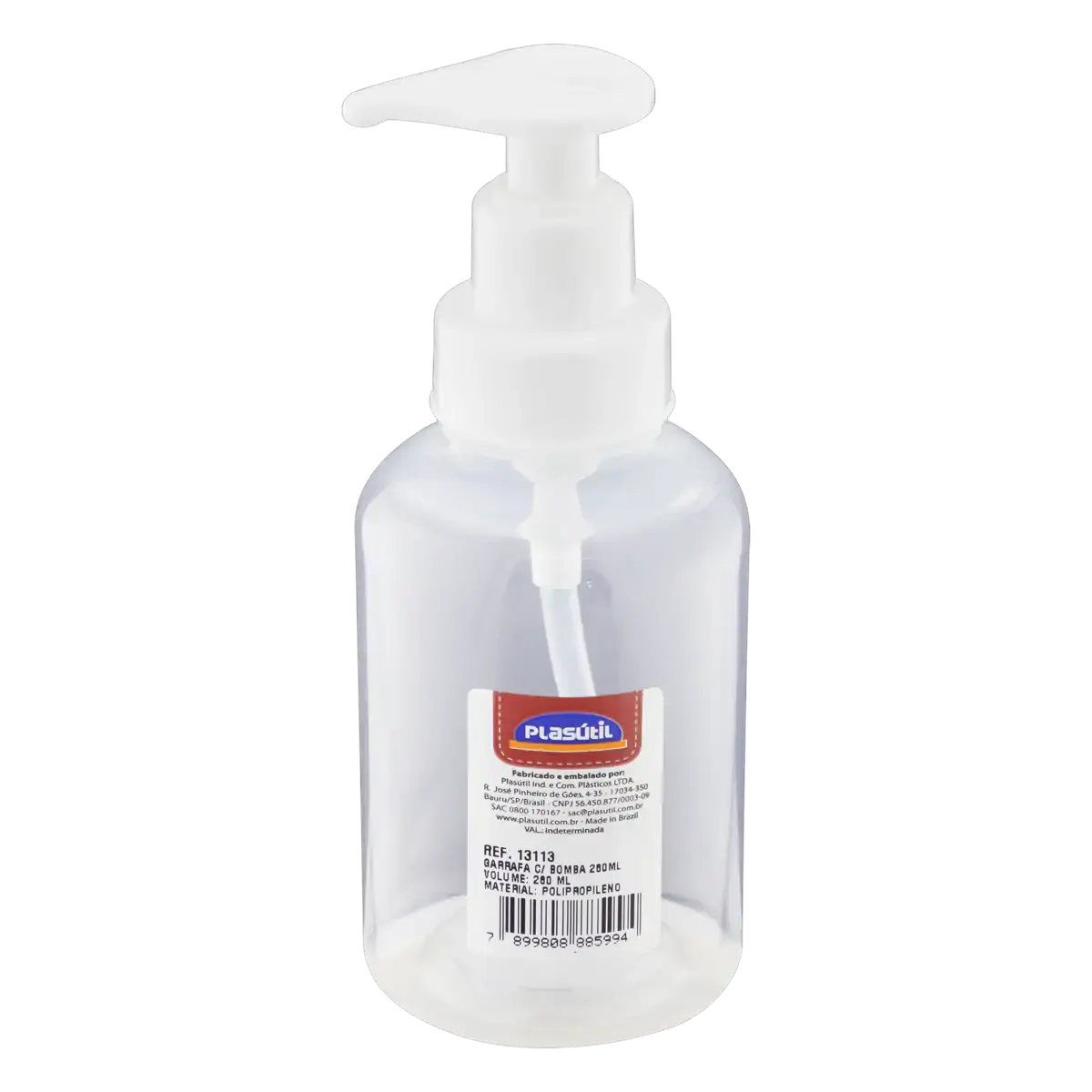 Garrafa Com Bomba 280ml Plasútil