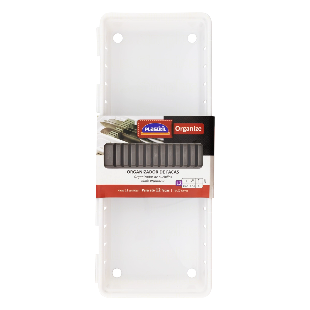 Organizador Para Facas Branco L2 Plasútil Organize
