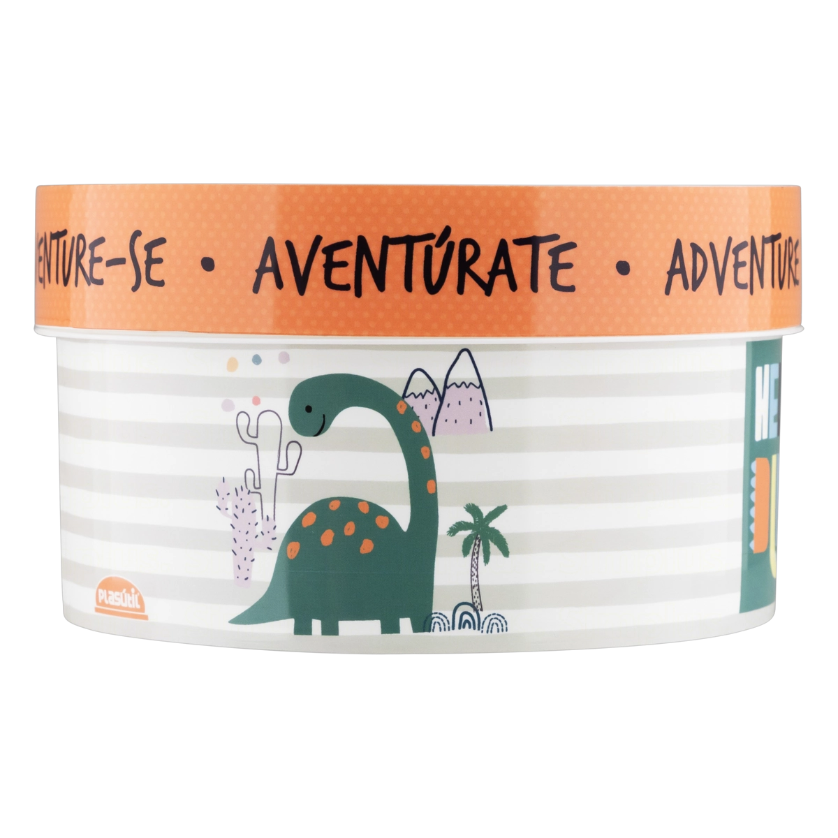 Caixa Organizadora Redonda Dino Baby 1,2l Plasútil Decora