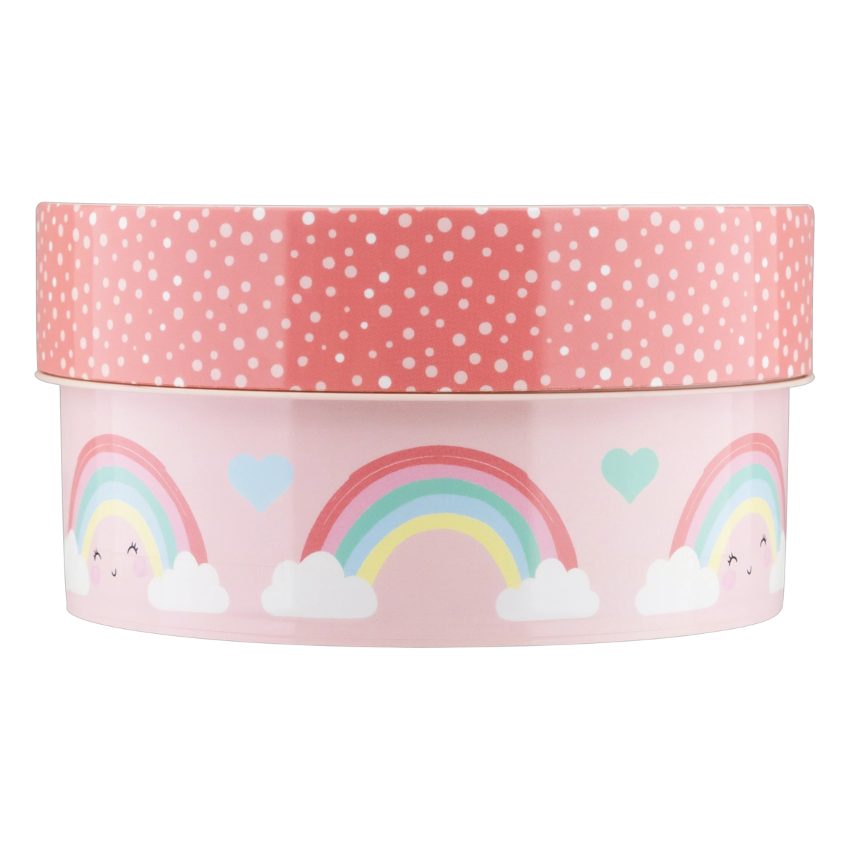 Caixa Organizadora Redonda Arco íris 630ml Plasútil Decora